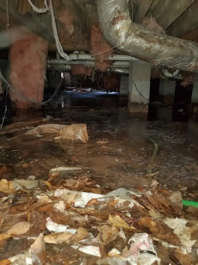 Crawl space flood assessment for Commercial Water Damage Restoration in Deerpark