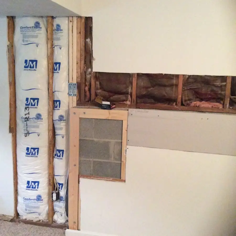 Wall insulation replacement during Contents Cleaning & Restoration in Deerpark